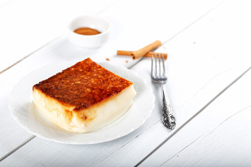 Turkish Traditional Desert Kazandibi / Milk Pudding