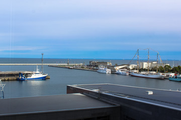 Gdynia, Poland - May 2, 2014: View of the pier in the morning