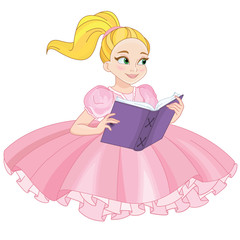 Girl reading book