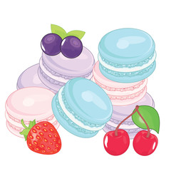 French Macarons With Fresh Berries