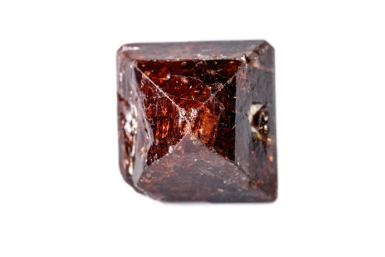 Macro Zircon Mineral Stone On A White Background