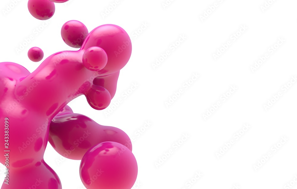 Poster abstract fluid blob compositions background. colorful liquid shape 3d rendering.