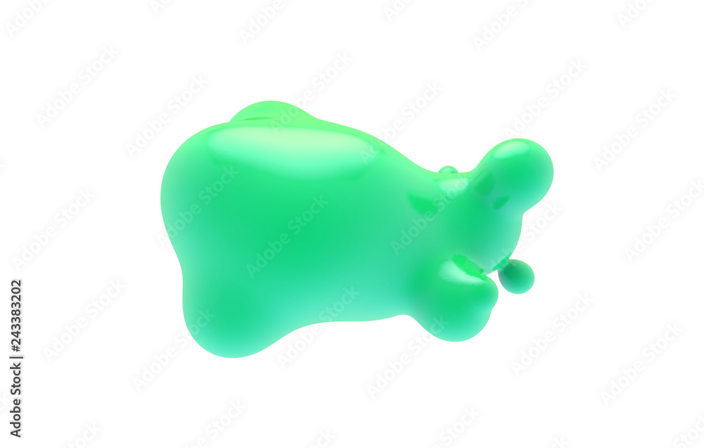 Poster abstract fluid blob compositions background. colorful liquid shape 3d rendering.