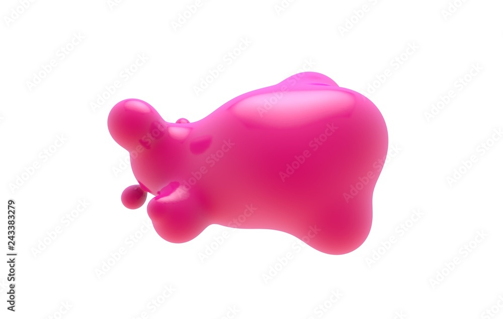 Poster abstract fluid blob compositions background. colorful liquid shape 3d rendering.