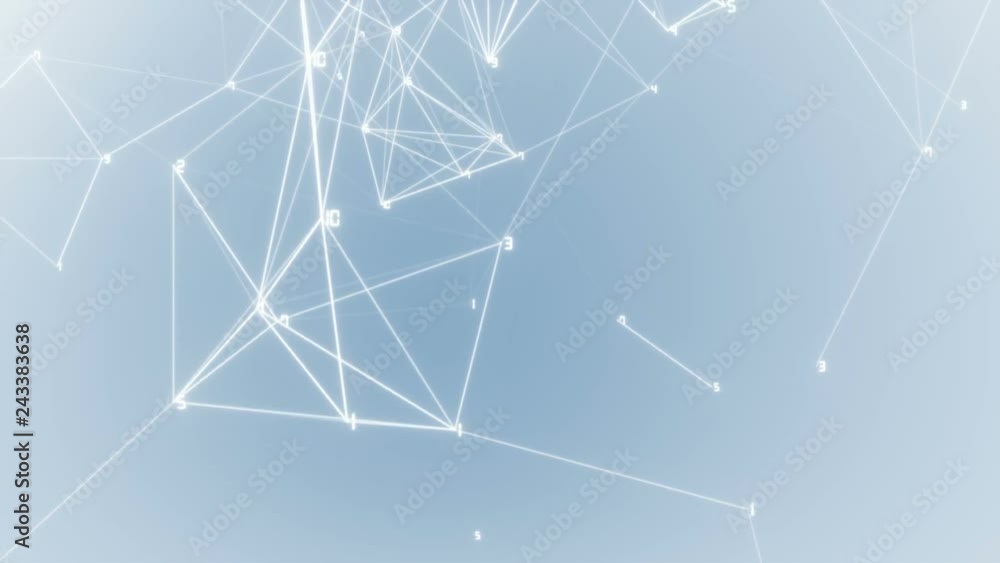 Poster white structure on a blue background.data communication and transfer.seamless loop.