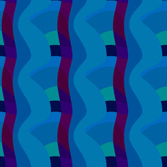 Seamless pattern background with multi-colored wavy lines.