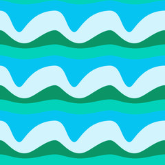Fototapeta premium Seamless pattern background with multi-colored wavy lines.