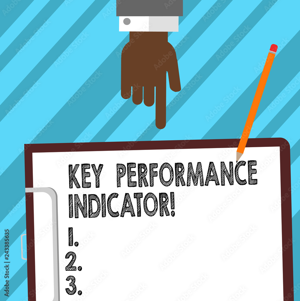 Poster word writing text key perforanalysisce indicator. business concept for evaluate the success of an or