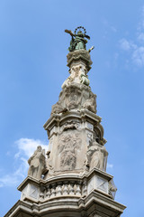 Fototapeta na wymiar Spire of the Immaculate Virgin in Naples, Italy