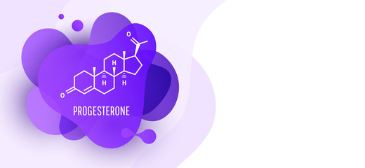 Plays role in menstrual cycle and pregnancy. Skeletal formula.