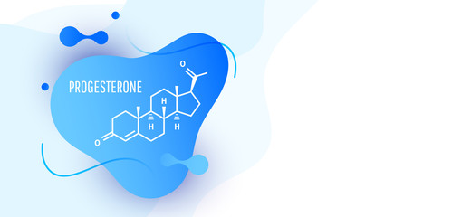 Plays role in menstrual cycle and pregnancy. Skeletal formula.