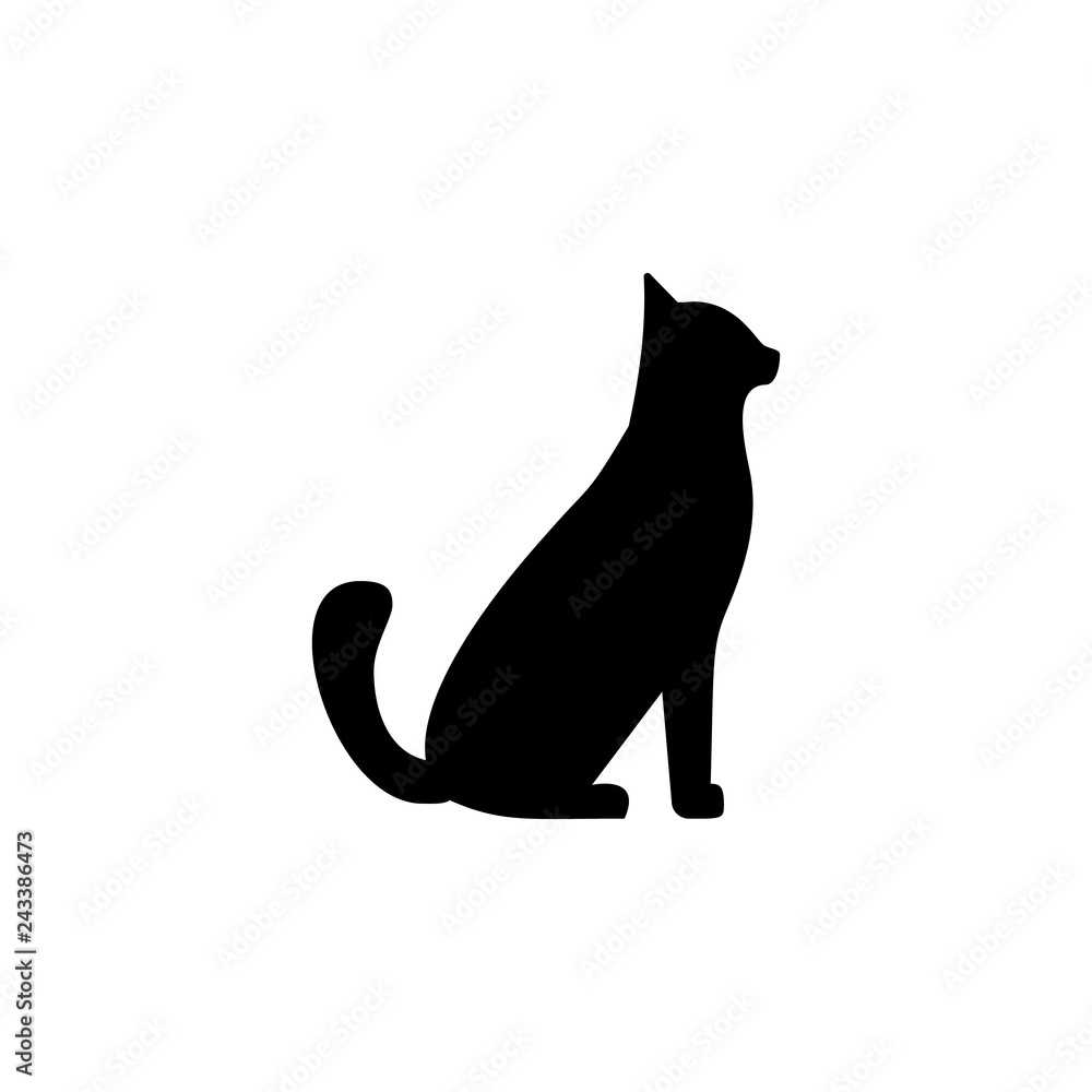 Poster pet cat icon. simple glyph vector of universal set icons for ui and ux, website or mobile applicatio