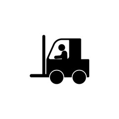 counterbalanced forklift truck icon. Simple glyph vector of universal set icons for UI and UX, website or mobile application