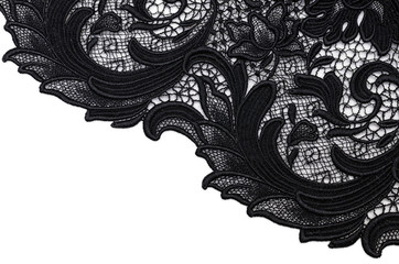 Cotton fabric, black lace