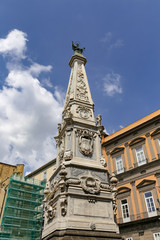 Fototapeta premium San Domenico Obelisk in Naples, Italy