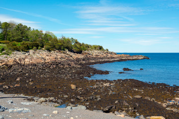 Rocky Coast on Marginal Way in Ogunquit, Maine, USA.