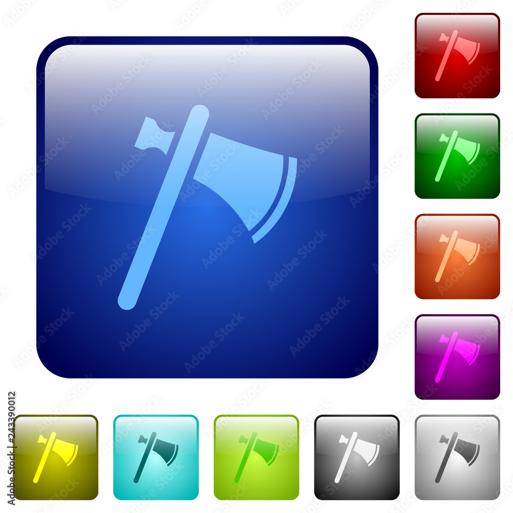 Poster single tomahawk color square buttons