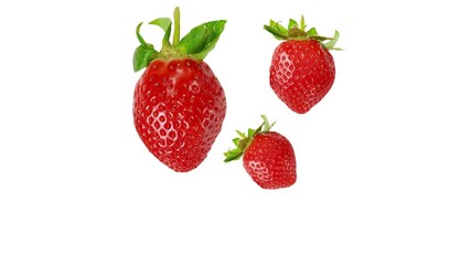 Strawberries isolated on white background