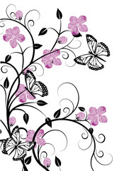 butterflies with flourishes 2
