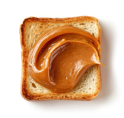 toasted bread slice with melted caramel