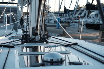 running rigging on a sailing yacht