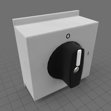 Square knob with dial