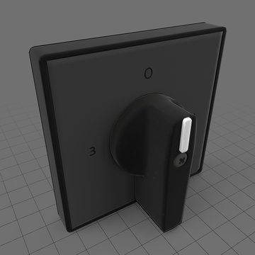 Square power knob