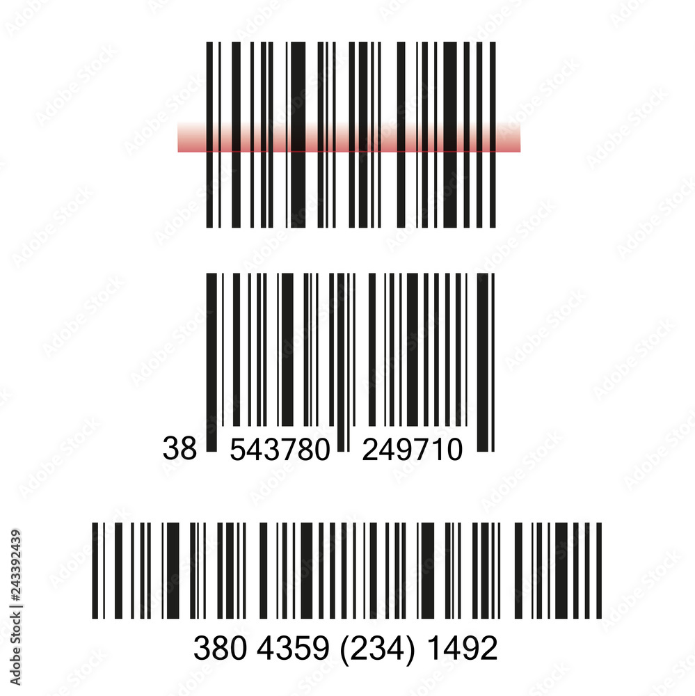 Poster bar code set vector