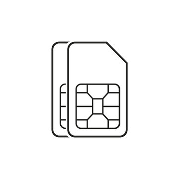 Dual SIM icon sign. Vector icon