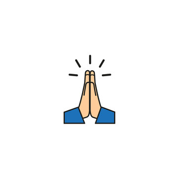 Vector folded hands icon