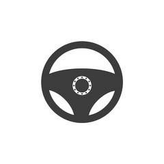 Steering wheel vector icon