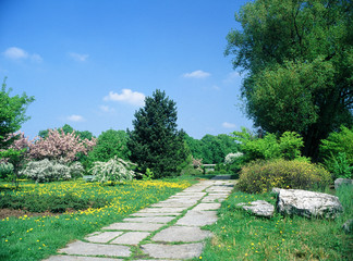 Lodz city, Poland - May, 2015: Botanic Garden