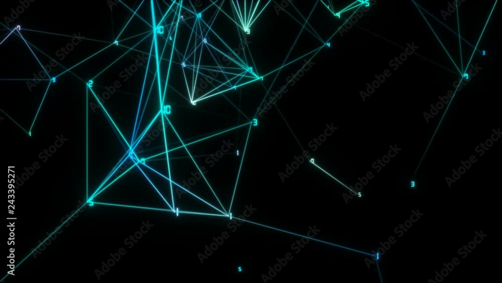 Poster transformation of network structure.animation for visuals, vj, light presentations or as motion back