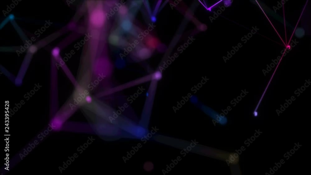 Poster disappearing network.digital, communication and technology background with lines and dots. seamless 