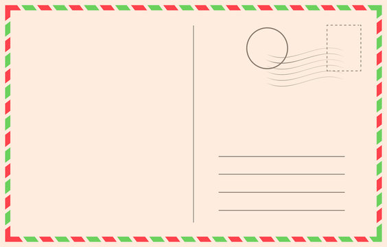 Vintage holiday postcard background vector template