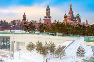 Moscow. Russia. St Basil's Church. Kremlin. Red Square. Panorama of Moscow. Center of Russia. Moscow in the winter. Capital of Russia. Panorama of the Red Square. Spasskaya Tower of the Kremlin