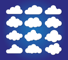 Fototapeta premium Clouds icon , vector illustration