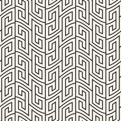 Vector seamless geometric pattern. Simple abstract lines wavy lattice. Repeating elements background tiling
