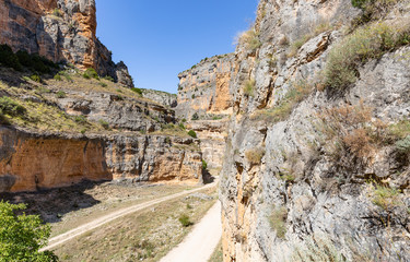 Barranco de la Hoz Seca canyon (Dry Defile Gully) next to Jaraba town, province of Zaragoza, Aragon, Spain