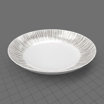 Shallow dinnerware bowl