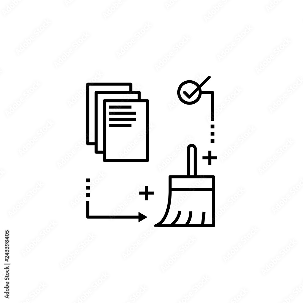 Poster data analysis, clean, document icon. Element of data analysis icon for mobile concept and web apps. Detailed data analysis, clean, document icon can be used for web and mobile