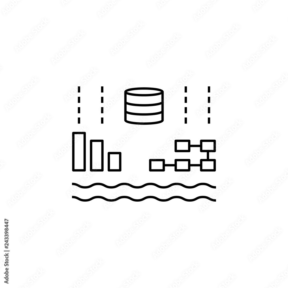 Aufkleber binary data, analysis icon. element of data analysis icon for mobile concept and web apps. detailed 
