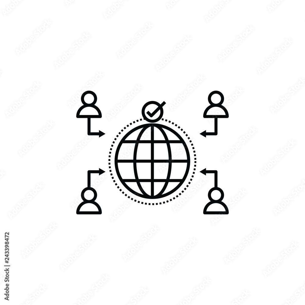 Poster endpoint security, network, global icon. element of data analysis icon for mobile concept and web ap