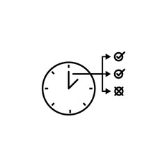 data analysis, clock, check icon. Element of data analysis icon for mobile concept and web apps. Detailed data analysis, clock, check icon can be used for web