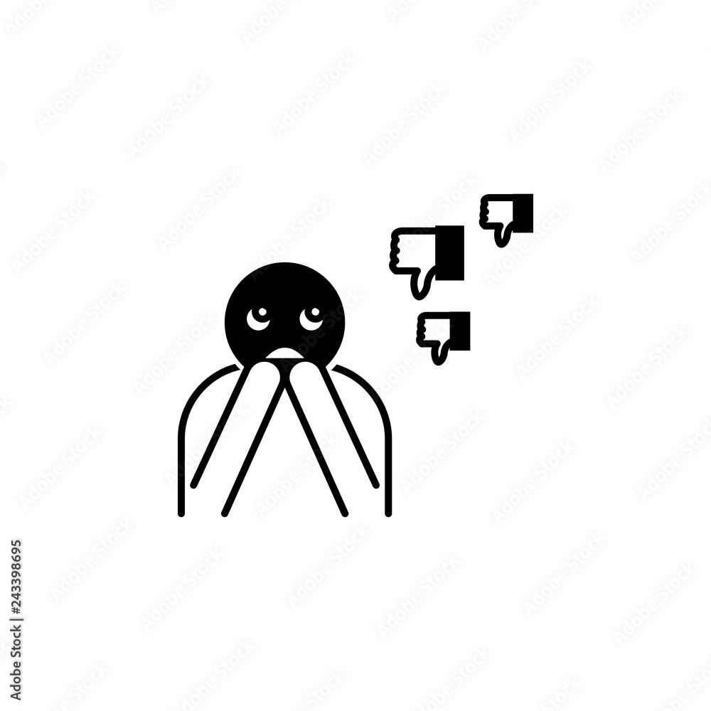 Poster criticism man icon. element of harmful things icon for mobile concept and web apps. detailed critici