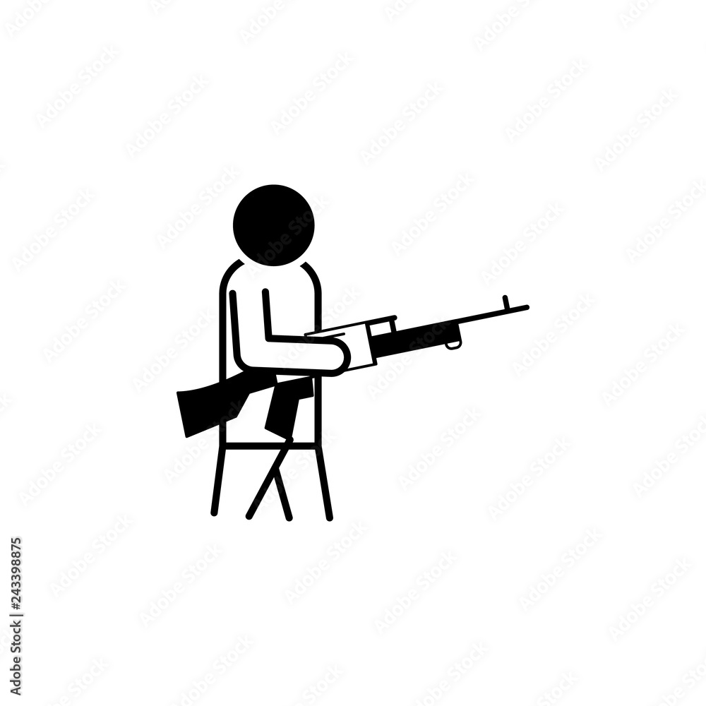 Aufkleber man automatic icon. element of harmful things icon for mobile concept and web apps. detailed man aut