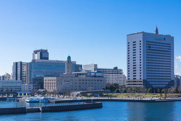 Fototapeta na wymiar (神奈川県ｰ都市風景)横浜大桟橋から望む風景３