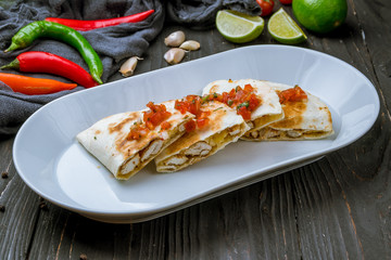 Mexican Quesadilla with chicken