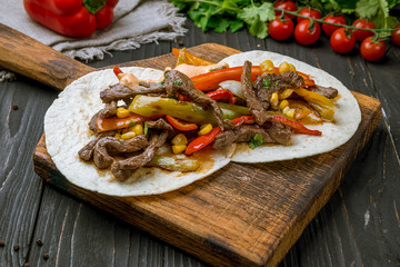 Fajitas with beef