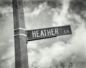 Heather Name Street Sign